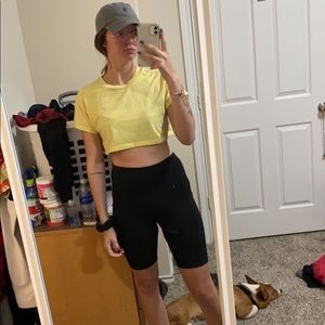 Yellow crop top